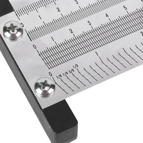 T Type Marking Ruler Hole Ruler Woodworking Marking Scribing Line Ruler Carpenter Line Gauge Measuring Tool (8 inches)...