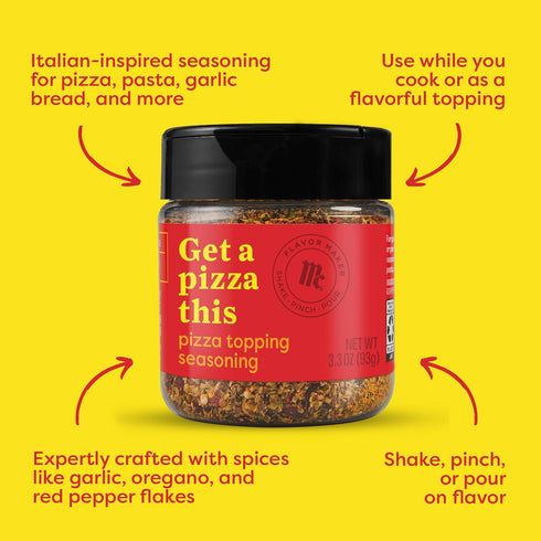 McCormick Pizza Topping Seasoning, Flavor Maker, 3.3 oz...