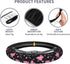 Pink Butterfly Steering Wheel Cover Women Car Universal Accessories Non Slip 15 Inch SUV Trucks Gifts Soft Comfortable (Neoprene)...