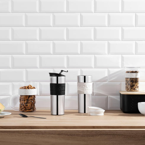 Bodum 15 oz Travel Mug, Vacuum Insulated Stainless Steel, Black...