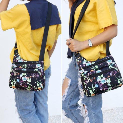 Nylon Multi-Pocket Crossbody Purse Bags for Women Travel Shoulder Bag...