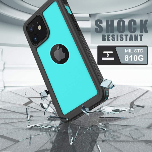 for iPhone 12 Waterproof Case,Waterproof Shockproof Dustproof IP68 Full-Body Hard Case Built-in Screen Protector Underwater Outdoor Waterproof Cov...