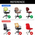 Office Chair Cover Stretchable Computer Desk Chair Seat Covers 2 Piece Waterproof Swivel Chair Protective Slipcover...