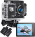 Action Camera FHD 1080P 12MP, 98FT/30M Underwater Waterproof Camera with 2 Batteries, Wide Angle Sports Camera with Accessories Kit Suitable for H...