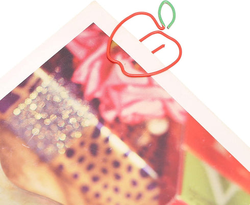 100Pcs Fruit Shape Paperclips, Cute Shaped Paper Clips Great Gifts Nonskid Paper Clips for Office Teacher...