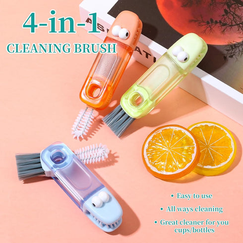 Cup Lid Gap Cleaning Brush, 3 in 1 Multifunctional Insulation Bottle Cleaning Tools Silicone Gap Cup Rim Brush for Bottle Gap Tight Spaces Cup Hom...