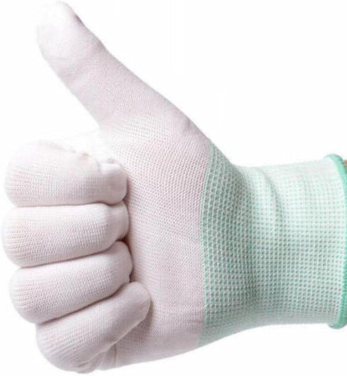 2 Pairs Quilting Gloves for Freemotion Quilting - Nylon Sewing Gloves for Machine Quilters with Grip Fingertips & Elastic Knitted Cuffs - Free Mot...