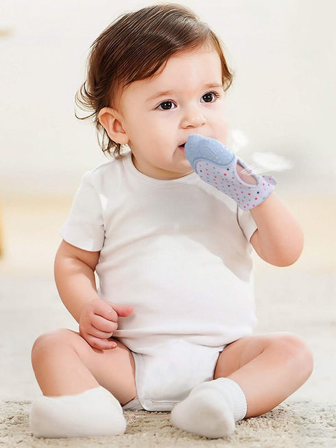 Giftty Teething Mitten Chew Mitt Baby Teether Glove - Self Soothing Teether, Teething Pain Relief Soothing Toy, Prevent Scratches - For 0-6 Months...