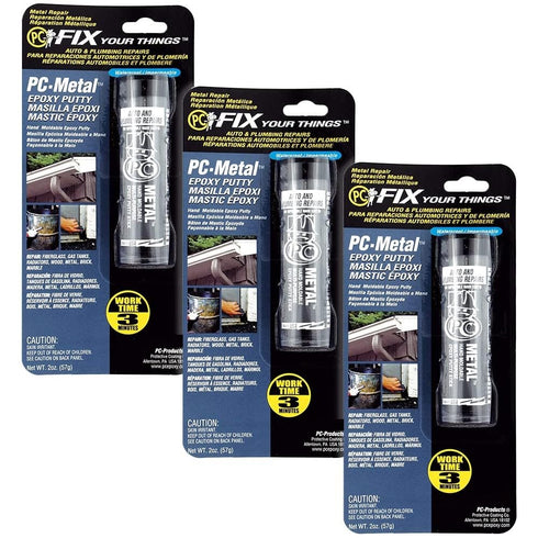 PC Products PC-Metal Epoxy Putty, 2 oz Stick, 3-Pack, Dark Gray,25536...