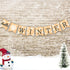 Burlap Hello Winter Banner Snowflake Winter Holiday Bunting Garland Decoration...