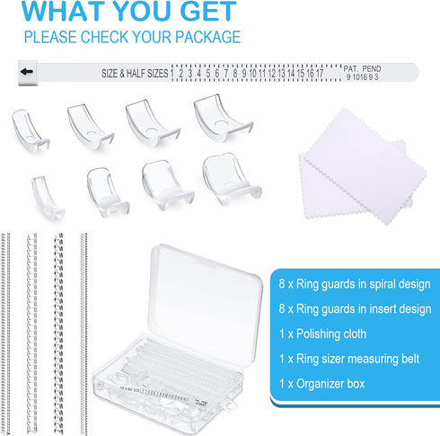 Hicarer Ring Sizer Adjuster for Loose Rings Women 2 Styles, 12 Sizes, Invisible Spacer Guard Ring Resizer Tightener Fit Any Sizer...