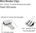 Silver Binder Clips Mini Metal Clamp 5/8-IN / 0.6-inch / 15-mm (Silver Mini 120-PCS)...