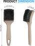 Nanoskin 8.5 Inch Heavy-Duty Tire Cleaning Brush - Ergonomic Steel Wire Scrub for Whitewall & Sidewall | Professional Auto Detailing Tool, Enhance...