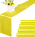 ANECO 4 Pack Satin Table Runner 12 x 108Inch Long Bright Silk and Smooth Fabric Party Table Runner for Wedding Banquet Party Decoration- Yellow...