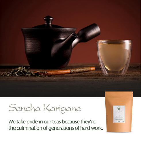 Kukicha Japanese Green Tea - Karigane Twig Tea From Japan - Carefully Blended With Sencha - Grade Karigane - Kukicha Tea Sencha Tea Karigane Green...
