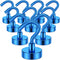 Grtard 10 Pack Heavy Duty Magnetic Hooks 25Lbs+ Magnet Hooks for Hanging, Neodymium Magnet Hooks Cruise, Magnet with Hooks Strong Magnetic Hooks f...