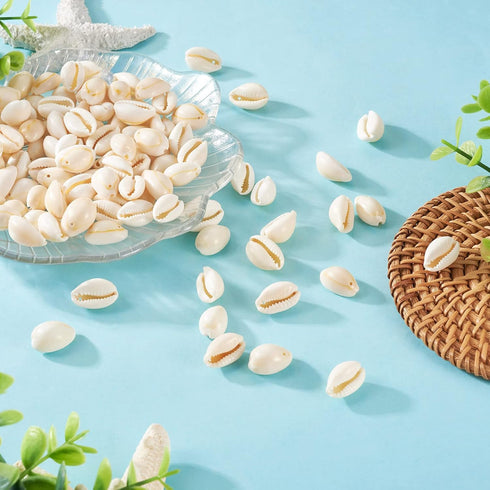 Craftdady 9-12mm Natural Spiral Sea Shell About 120-150Pcs Tiny Cowrie Beach Seashells for Summer Ocean Jewelry Making Fish Tank Vase Filler Decor...