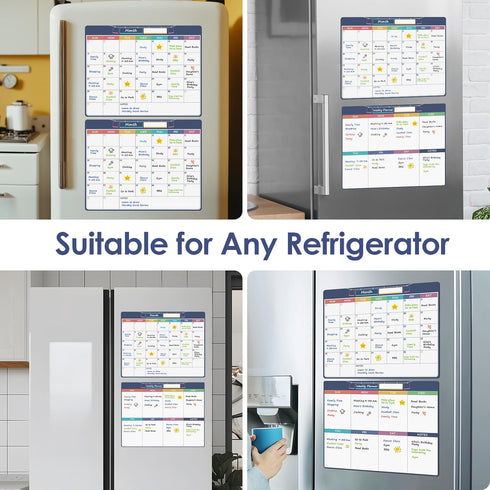 MaxGear Magnetic Dry Erase Calendar for Refrigerator, 11"x14" Monthly & Weekly Calendar Whiteboard for Fridge Magnet Board Erasable Fridge Planner...