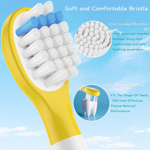 Kids Toothbrush Replacement Head Compatible with Philips Sonicare Kids Replacement Heads, Fit Philips Sonicare Toothbrushes for Children Boy Gril ...