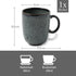 Villeroy & Boch – Lave Gris Mug with Handle, 13.5 oz, Stoneware, Dishwasher and Microwave Safe, Grey...
