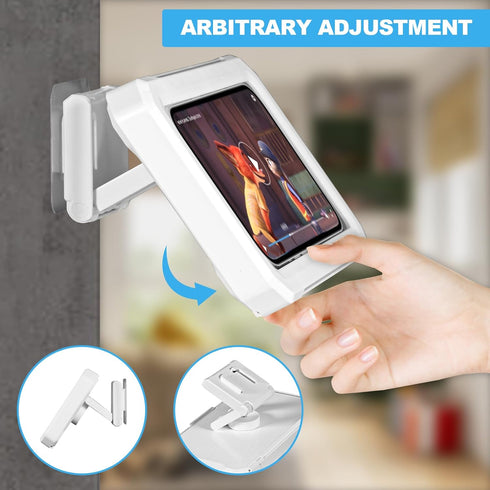Waterproof Shower Phone Holder Wall Mounted 360°Rotation Anti Fog HD High Sensitivity Touch Screen Phone Case for Bathroom Bathtub Kitchen Mirror ...