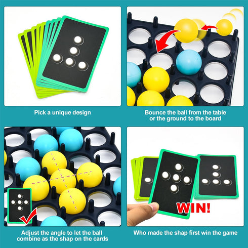 Bounce Ball Game, Jumping Ball Toys Kids, Family and Parents Play at-Home Table Game, Tabletop Game Toys for 4-6 Year Old Boys and Girls...