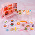 95 Pcs Dollhouse Refrigerator Mini Fridge Table Dining Car Toy with Food Set Kitchen Furniture Miniatures Party Fruits Juice Milk Desserts for Chi...