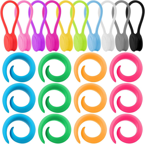 22 Pcs Fabric Huggers and Magnetic Fabric Clips for Cross Stitch, Silicone Thread Spool Huggers and Needle Minder Magnet for Embroidery and Quilti...