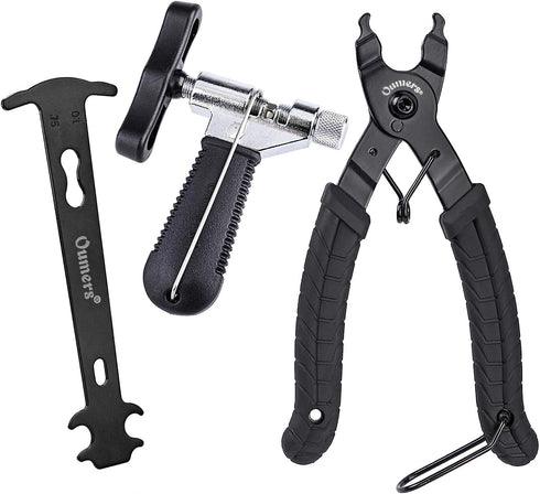 Oumers Bike Link Plier+Chain Breaker Splitter Tool+Chain Checker, Chain Missing Link Opener Closer Plier Chain Cutter Connector Wear Indicator Too...