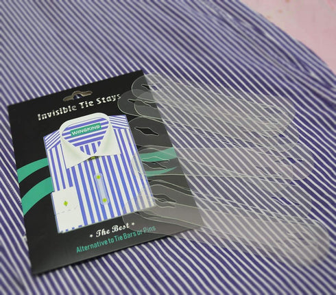 Invisible Tie Stays Tie Keeper Tie Clip, Great Alternative to Tie Tacks or Tie Bars (Pack of 10)...