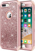 Hython Designed for iPhone 8 Plus, iPhone 7 Plus Case, Heavy Duty Defender Protective Bling Glitter Sparkle Hard Shell Hybrid Shockproof Rubber Bu...