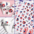 4th of July Nail Art Stickers Decals, American Flag Patriotic Independence Day 3D Nail Stickers Nail Supply USA Flags Heart Star Design Nail Decal...