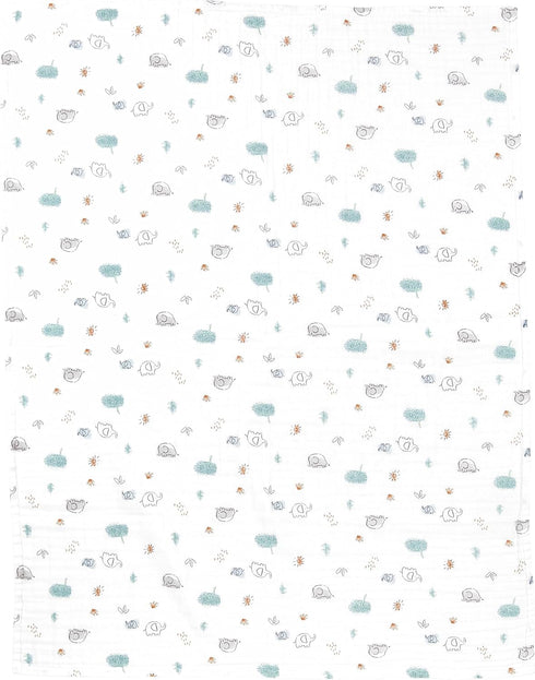 Simple Joys by Carter's Baby 2-Pack Cotton Gauze Blanket, Sage Green/White Elephant, One Size...