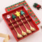 Christmas Coffee Spoons Coffee Stirrers Cake spoon Premium Stainless Steel Ice Tea Spoons, Ice Cream Spoon, Cocktail Stirring Spoons Set of 4?Gold...