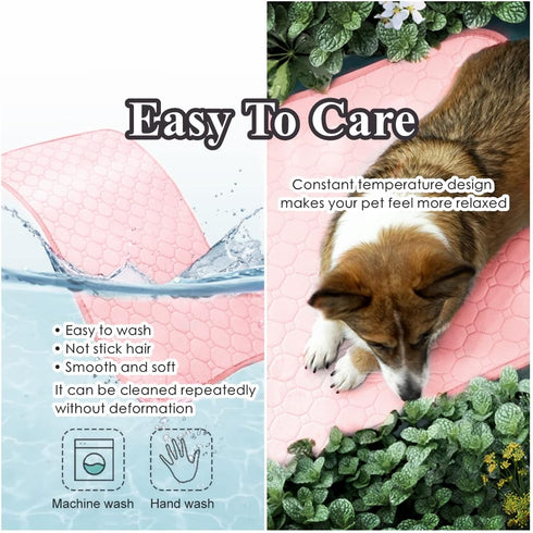 Dog Cooling Mat, Pet Cooling Mat for Dogs Cooling Blanket for Dogs Dog Cooling Pad for Kennels, Crates, Cars, Indoor & Outdoor Ice Silk Cooling Ma...