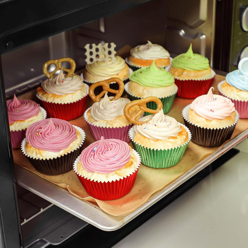 Caperci Black Foil Cupcake Muffin Liners Standard Size Baking Cups 150-Pack - Premium Greaseproof & Sturdy...