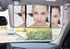 Home-X Large Car Vanity Mirror with Trifold Design, Travel Accessories for Car, Foldable Vanity, Makeup Travel Vanity, Strap-On Car Mirror, 12" L ...