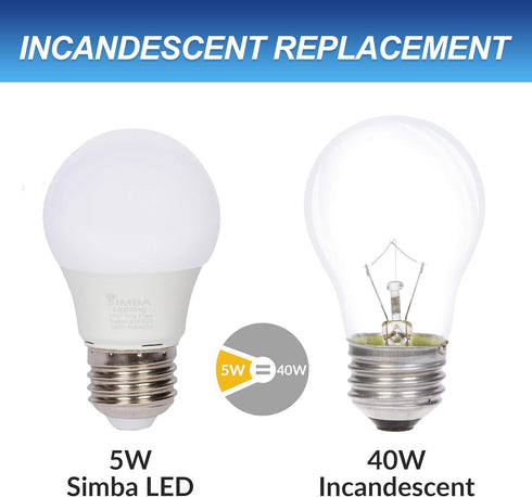 Simba Lighting LED Bug Non-Attracting Yellow Bulb 5W 40W Equivalent (4 Pack), Great for Outdoor Porch Light, Patio, Security, Night Light, Amber W...
