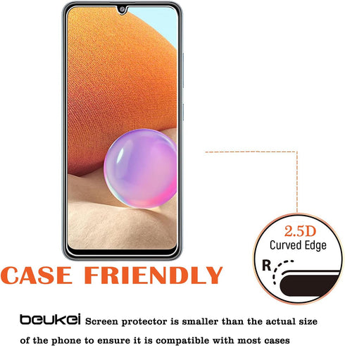 (3 Pack) Compatible for Samsung Galaxy A32 4G / A22 4G / A31 Screen Protector Tempered Glass, 9H Hardness, 6.4 inch Anti Scratch, Bubble Free...