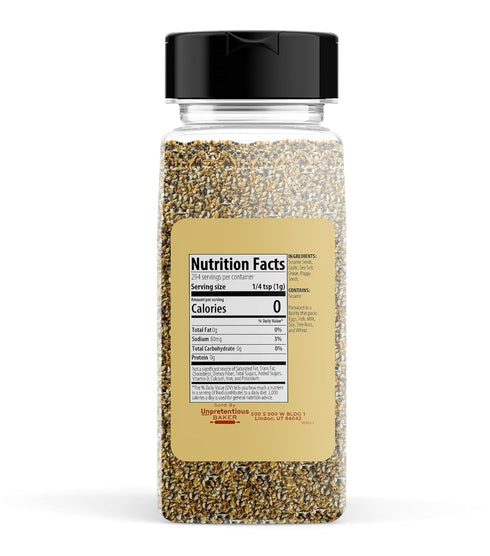 Everything Bagel Seasoning Add Texture & Flavor to Any Recipe, Mix of Sesame Seeds, Garlic, Onion & Salt, Convenient Shaker Bottle (8 Ounce)...