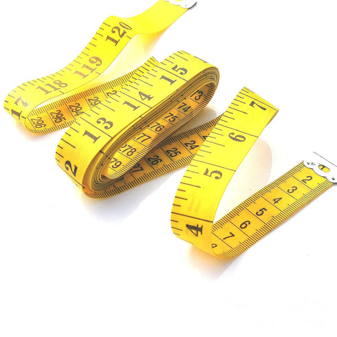 2-Pack 120 Inches/300cm Soft Tape Measure Sewing, Double-Scale Fabric Tape Measure and Body Measuring Tape, Yellow...