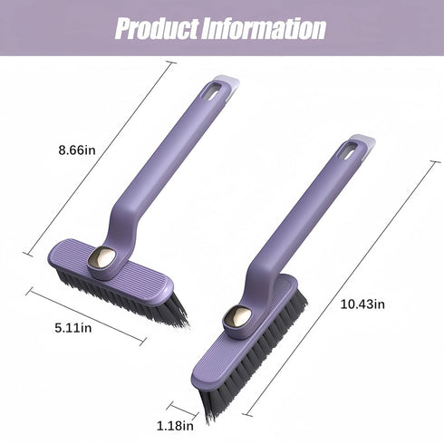 Multi-Function Rotating Crevice Cleaning Brush for Bathroom, Hard Bristle Crevice Gap Cleaning Brushes for Household Use, Kitchen Rotating Crevice...