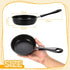 Tessco 2 Pieces Mini Cast Iron Skillet 4.7 Inch Round Mini Non Stick Fry Pan Single Egg Frying Pan with Heat Resistant Handle for Cooking Baking C...