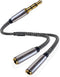 Ruaeoda Headphone Splitter 3.5mm Splitter Audio Stereo Y AUX Splitter Extension Cable Male to Female Dual Headphone Jack Adapter for Earphone Head...