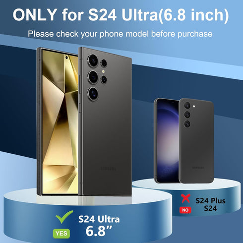 Ezanmull for Samsung Galaxy S24 Ultra Waterproof Case, with Built-in Screen Protector Dustproof Shockproof Full Body Underwater Protective Phone C...