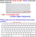 Keyboard Cover Skin for Apple iMac Wireless Magic Keyboard 2nd Gen MLA22LL/ A (Model: A1644), Silicone Skin Protector with Big Letter Design, US L...