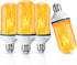 Upgraded LED Flame Light Bulbs, 4-Mode Flickering Light Bulbs with Upside Down Effect, E26 Fire Light Bulb for Porch Party Patio Home Halloween Ch...