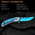 Pocket Knife for Men, Cool Folding Knife With 3D Blue Dragon Embossed Relief, Great Christmas Gift Edc Knife For Men Outdoor Survival Camping...
