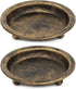 Black/Gold Iron Candle Plate, Set of 2, Metal Saucer Style Candle Holder for Pillar/Scented/Flameless/Ball Candles, Decorative Candle Stand for Ta...