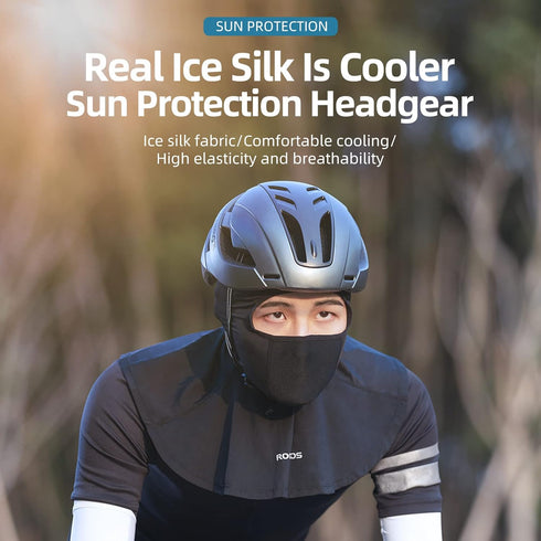 ROCKBROS Summer Balaclava Ice Silk Cooling Balaclava for Men and Women, Breathable Balaclava Face Mask Men for Outdoor Sports 2 Pack, 1 Black 1 Gr...